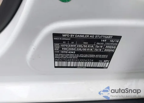 2019 Mercedes-Benz Gla 250 from USA, damaged, VIN WDCTG4EBXKU006324